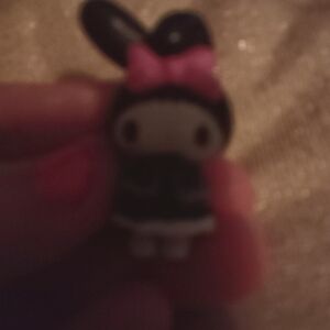 Cute Black and Pink Character Keychain Pre-owned